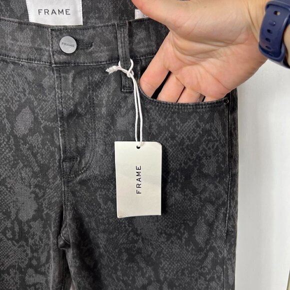 FRAME - Le Skinny Jeans De Jeanne Tonal Python. Size 29 - Picture 6 of 10